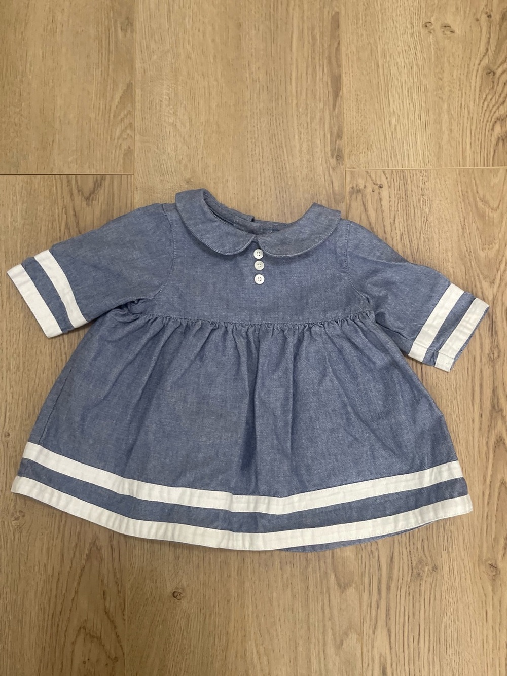 Baby GAP Blue Dress with White Trim (newborn)